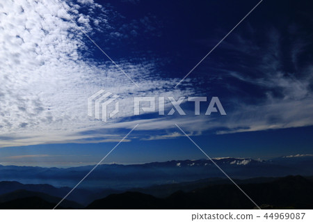 從南阿爾卑斯山的山山山頂山中央阿爾卑斯山。 44969087