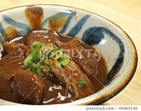 Simmered Nagoya Negishi with pork hormone and Haccho miso Simmered Nagoya Negishi with pork hormone and Haccho miso 44969140