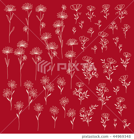 Flower illustration material Flower illustration material 44969348