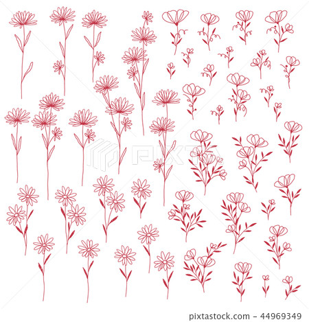 Flower illustration material Flower illustration material 44969349
