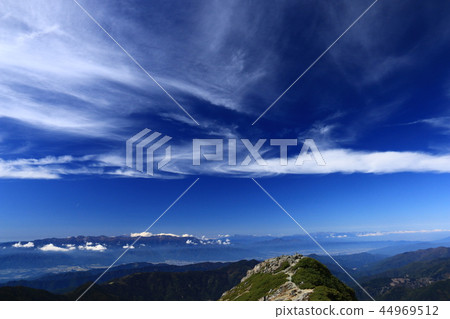 View the Central Alps Norikuradake Northern Alps Mizuho Taka Peak from the southern peak of Shiomikami Peak to the eastern peak 44969512