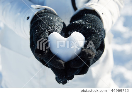 女人，冬天，雪，山 44969723