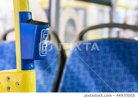 USB charger in a modern and comfortable cabin of a city bus   44970008
