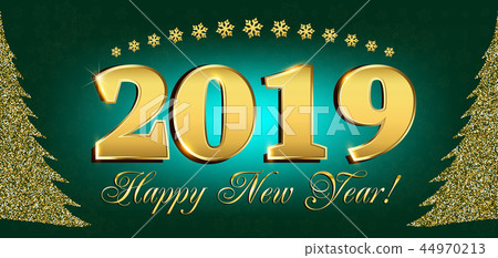 2019 Happy New Year Flyers and Greetings Card 2019 Happy New Year Flyers and Greetings Card 44970213
