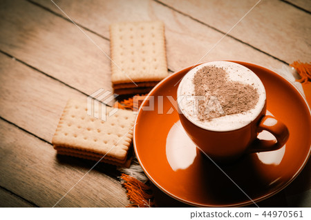 cup of coffee and cookies cup of coffee and cookies 44970561