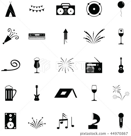 festival icon set - Stock Illustration [44970867] - PIXTA