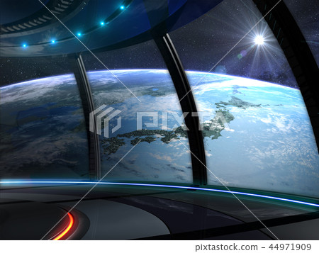Earth Universe CG 3D Japan Rising Sun 44971909