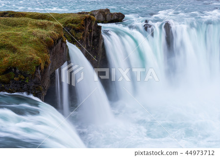 Waterfall cascade Godafoss, Iceland 44973712