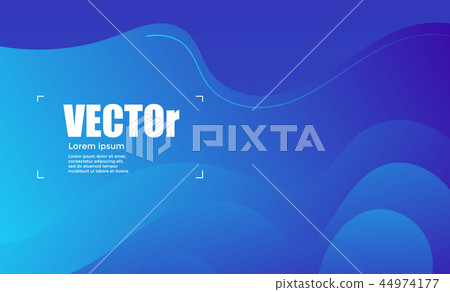 Abstract gradients waves background blue vector 44974177