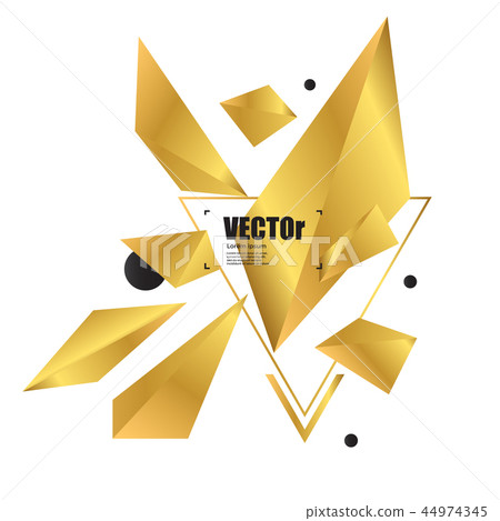 Abstract background with gold geometric 44974345