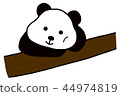 一隻可愛快樂的胖嘟嘟黑白熊貓 44974819