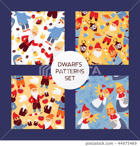 Garden gnome seamless pattern beard dwarf characters wallpaper and gardening flayer klitsch male Garden gnome seamless pattern beard dwarf characters wallpaper and gardening flayer klitsch male 44975469