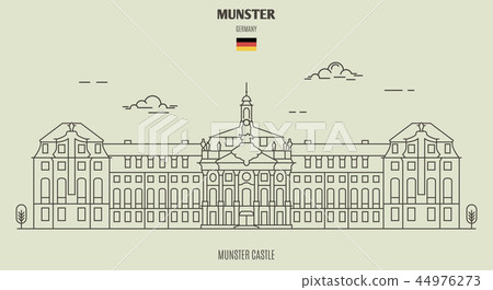 Castle in Munster, Germany. Landmark icon 44976273