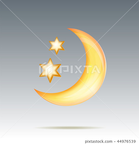 moon and stars in midnigh 44976539