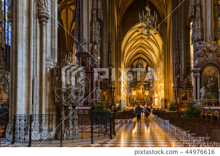 Saint Stephan cathedral interior in Vienna Austria Saint Stephan cathedral interior in Vienna Austria 44976616