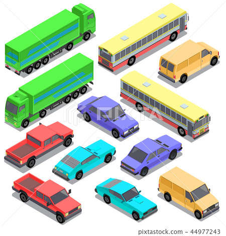 set of isometric urban transportation, cars set of isometric urban transportation, cars 44977243