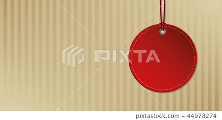 red hanging label on abstract paper background red hanging label on abstract paper background 44978274