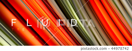 Mixing color waves on black, liquid flowing shapes 44978742