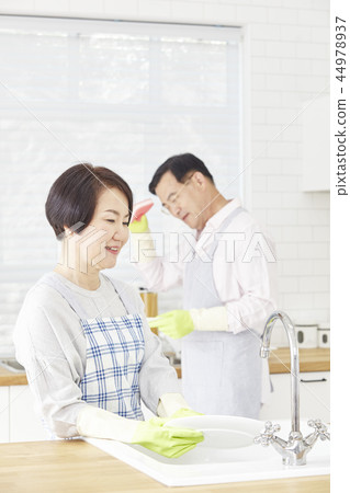 洗碗，廚房，情侶 44978937