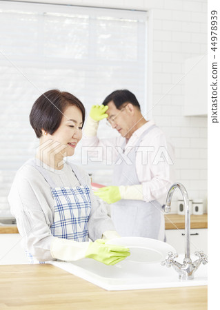 洗碗，廚房，情侶 44978939