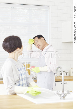 洗碗，廚房，情侶 44978949