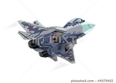 Cartoon Military Stealth Jet Fighter Plane Isolate Cartoon Military Stealth Jet Fighter Plane Isolate 44979482