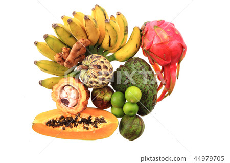 papaya annona bannana dragonfruit 44979705