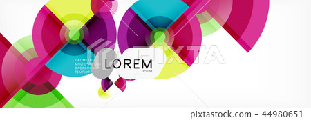 Abstract background - multicolored circles, trendy minimal geometric design 44980651