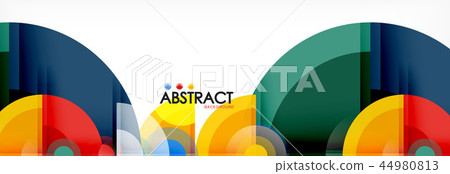 Abstract background - multicolored circles, trendy minimal geometric design Abstract background - multicolored circles, trendy minimal geometric design 44980813