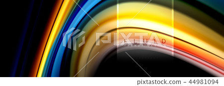 Fluid colors abstract background colorful poster, twisted liquid design on black, colorful marble or 44981094