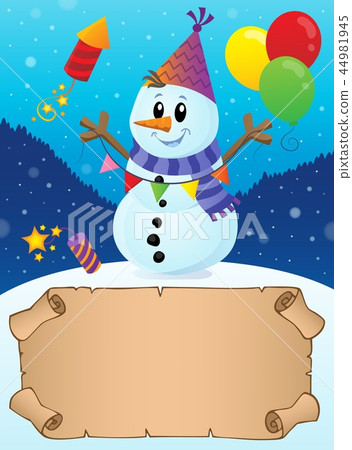 Small parchment in winter party theme 2 Small parchment in winter party theme 2 44981945
