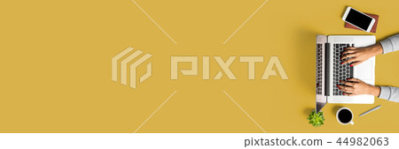 Woman working on laptop 44982063