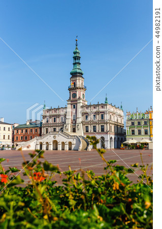 View of Great Market Square in Zamosc, Poland View of Great Market Square in Zamosc, Poland 44982191