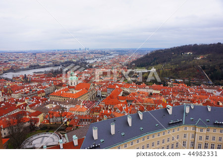gothic Prague from the old castle gothic Prague from the old castle 44982331