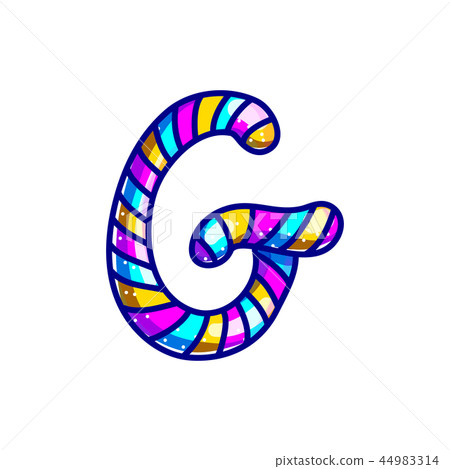 Carnival candy cane font 44983314