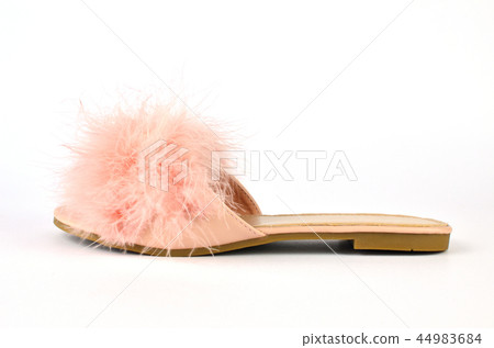 Flat pink feather slipper Flat pink feather slipper 44983684