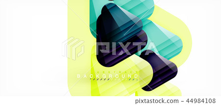 Glass triangles modern geometric composition, abstract background Glass triangles modern geometric composition, abstract background 44984108