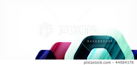 Glossy color hexagons modern composition background, shiny glass design Glossy color hexagons modern composition background, shiny glass design 44984376