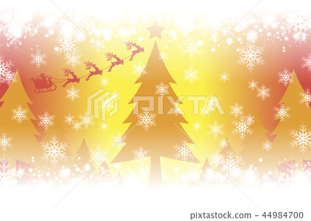 Background illustration material, white christmas, nativity, santa claus, tree, winter image, snowflake, snow scene Background illustration material, white christmas, nativity, santa claus, tree, winter image, snowflake, snow scene 44984700