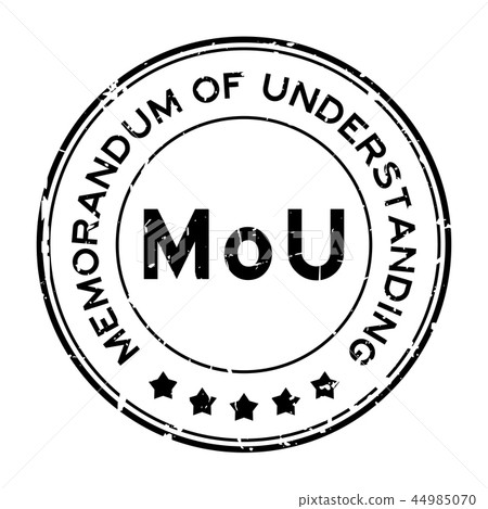 Grunge black MOU rubber stamp Grunge black MOU rubber stamp 44985070