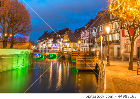 Christmas Little Venice in Colmar, Alsace, France 44985165