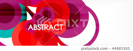 Overlapping circles design background 44985303