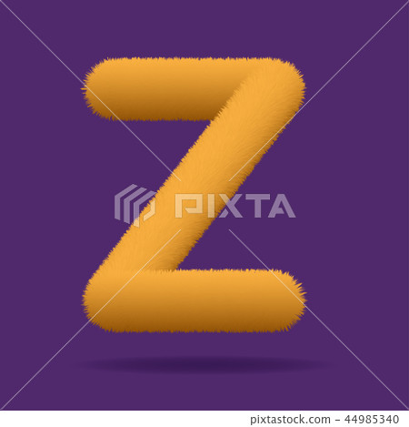 Uppercase Letter Z, Alphabet Made Of Fur Texture Uppercase Letter Z, Alphabet Made Of Fur Texture 44985340