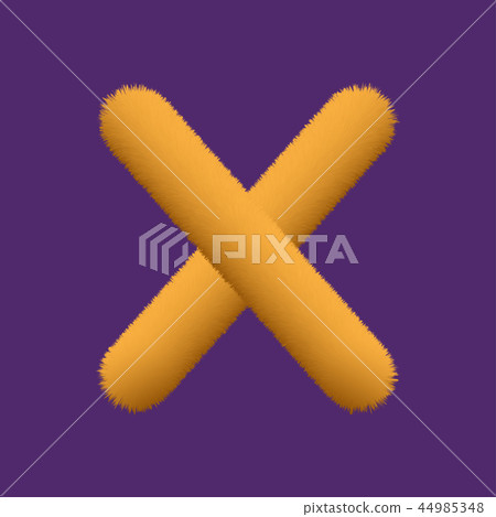 Uppercase Letter X, Alphabet Made Of Fur Texture Uppercase Letter X, Alphabet Made Of Fur Texture 44985348