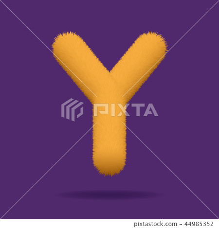 Uppercase Letter Y, Alphabet Made Of Fur Texture Uppercase Letter Y, Alphabet Made Of Fur Texture 44985352