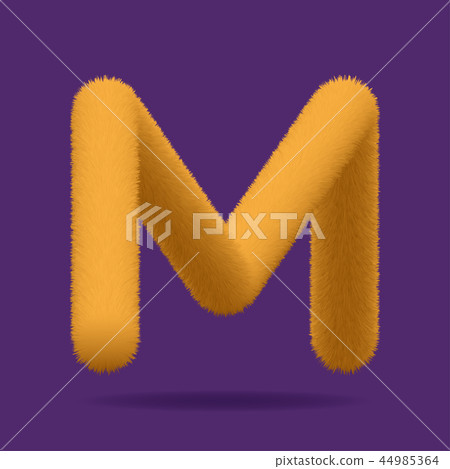 Uppercase Letter M, Alphabet Made Of Fur Texture Uppercase Letter M, Alphabet Made Of Fur Texture 44985364