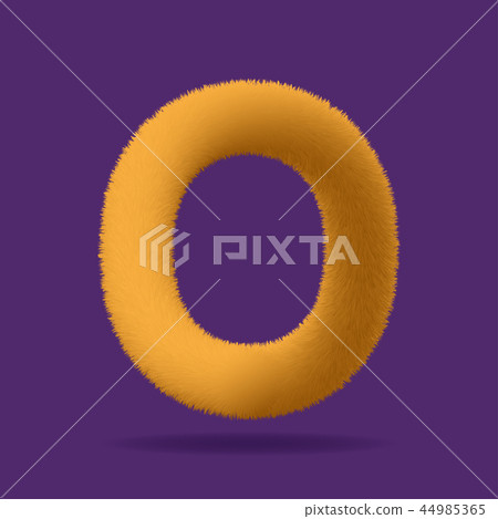 Uppercase Letter O, Alphabet Made Of Fur Texture 44985365