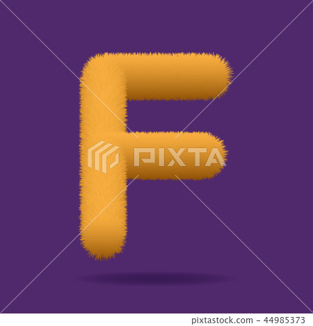 Uppercase Letter F, Alphabet Made Of Fur Texture Uppercase Letter F, Alphabet Made Of Fur Texture 44985373