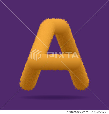 Uppercase Letter A, Alphabet Made Of Fur Texture Uppercase Letter A, Alphabet Made Of Fur Texture 44985377