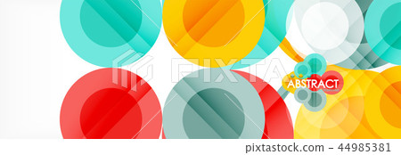 Overlapping circles design background 44985381